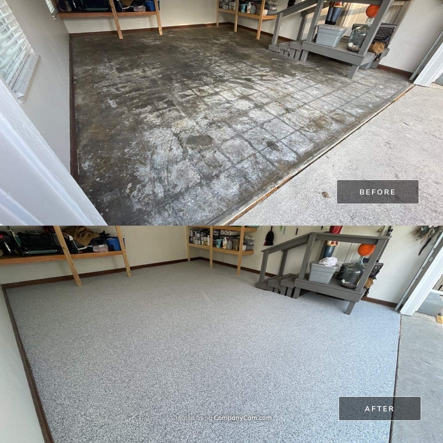 Knoxville Tennessee 2 Car Garage Floor Coating In Gravel Garage Floor
